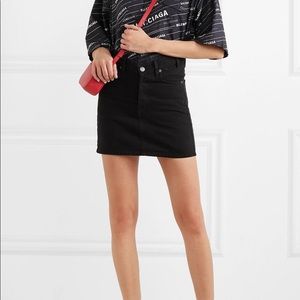 Balenciaga Japanese All Black Denim Mini Skirt